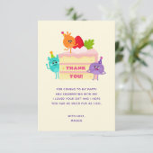 Super einfache Hummel Zahlen Geburtstagskuchen Dankeskarte (Stehend Vorderseite)