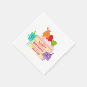 Super einfache Hummel Zahlen Geburtstagskuchen Serviette (Ecke)