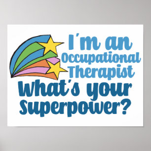 Super Ergotherapeutin Niedliche Ergotherapie Poster