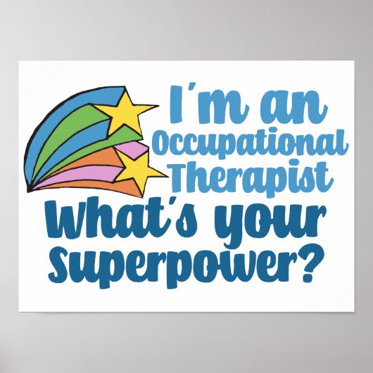 Super Ergotherapeutin Niedliche Ergotherapie Poster (Vorne)