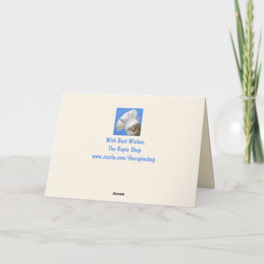 Super Excise Cat Birthday Card Karte (Rückseite)