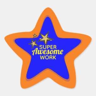Super fantastische Arbeits-Studenten-Aufkleber Stern-Aufkleber