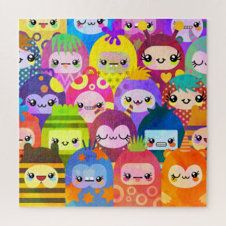 Super farbenfrohe Kawaii-Monster Puzzle