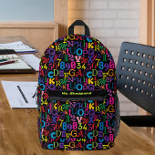 Super farbige ABCs und 123 Bedruckter Rucksack