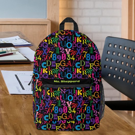 Super farbige ABCs und 123 Bedruckter Rucksack