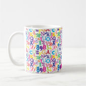 Super farbige ABCs und 123 Kaffeetasse (Links)