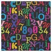 Super farbige ABCs und 123 Stoff (Nahaufnahme)