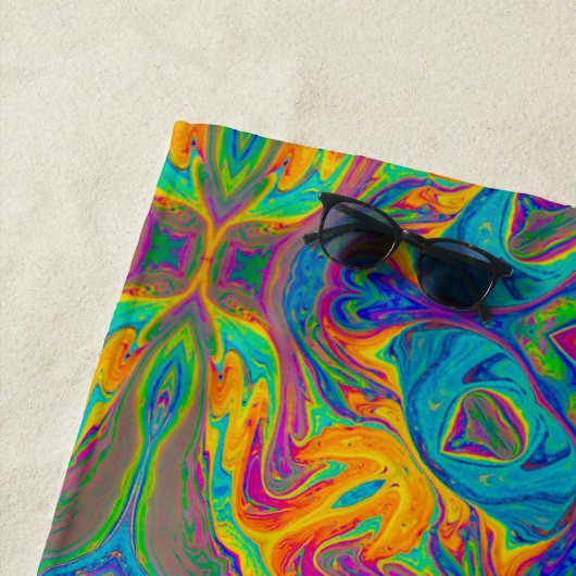 Super-Farbiger Spaß Abstrakt Strandtuch (Beispiel)