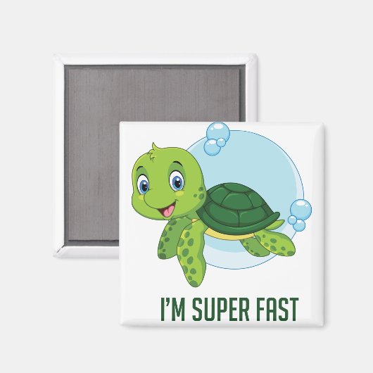 Super Fast Turtle Magnet (Vorderseite/Rückseite)
