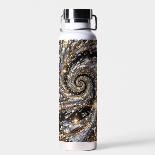 Super Flasher Spiral Oder Silber Trinkflasche (Rückseite)