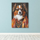 Super Fly Shetland Sheepdog | Sheltie Leinwanddruck (Insitu (Holzboden))