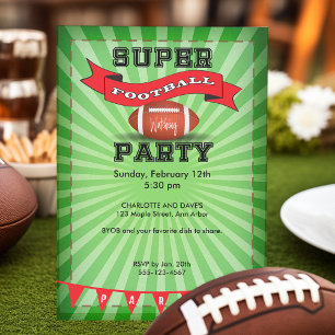 Super Football Big Game Watching Party Einladung