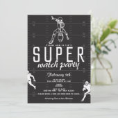Super Football Game Day Sports Watch Partys Einladung (Stehend Vorderseite)