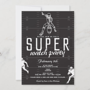 Super Football Game Day Sports Watch Partys Einladung