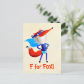 Super Fox Postkarte (Stehend Vorderseite)