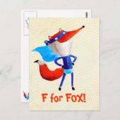 Super Fox Postkarte (Vorne/Hinten)