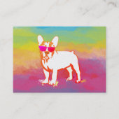 Super Frenchie Bulldog Rainbow Business Card Visitenkarte (Vorderseite)
