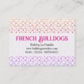 Super Frenchie Bulldog Rainbow Business Card Visitenkarte (Rückseite)