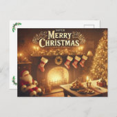 Super Frohe Weihnachten Postkarte (Vorne/Hinten)