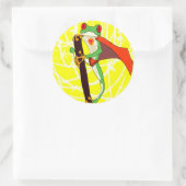 Super-Frosch Runder Aufkleber (Tasche)