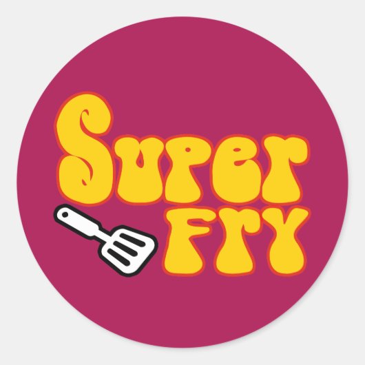 Super Fry (Funny Blaxploitation) Runder Aufkleber (Vorderseite)