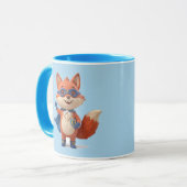 Super Fuchs Held Hellblau Combo Tasse (Vorderseite Links)