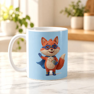Super Fuchs Held Süß Ton Cartoon Tasse