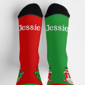 Super Fun Add Name Weihnachten personalisieren Soc Socken (Oben)