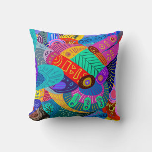 Super Fun & farbenfrohe Abstraktion Design Kissen