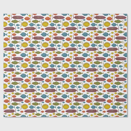 Super Fun Fish Geschenkpapier (Flach)