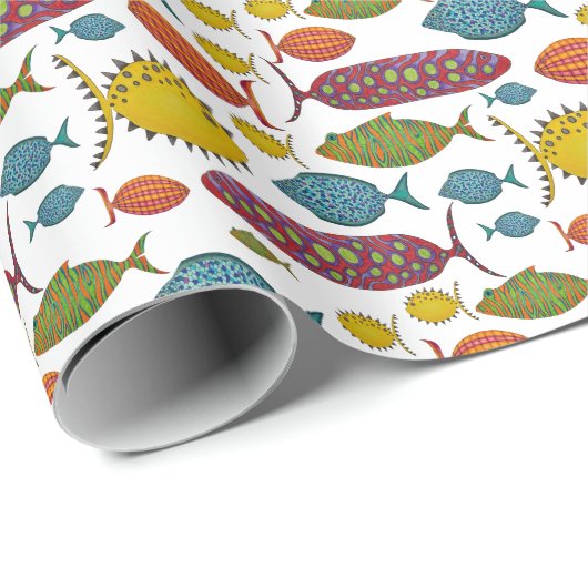 Super Fun Fish Geschenkpapier (Rolleneckpunkt)