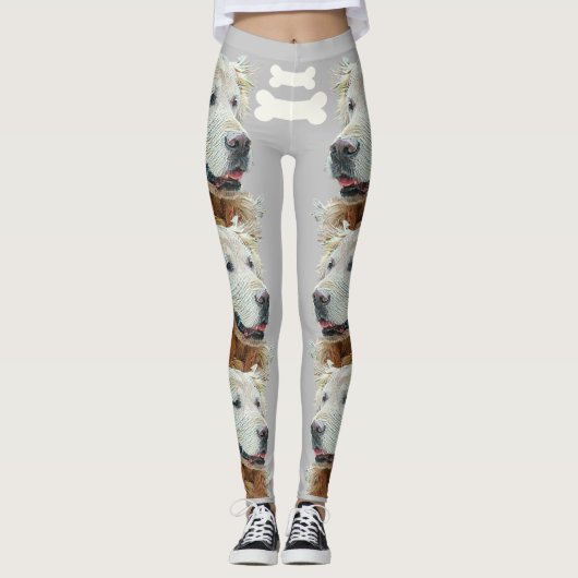 Super Fun Painted Golden Retriever Leggings (Vorderseite)