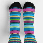 Super Fun Summer Stripes Lila Türkis Socken (Oben)