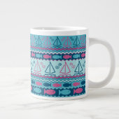 Super Fun und Segelboot Muster Jumbo-Tasse (Rechts)