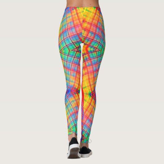 Super Funky Abstrakt Rainbow Leggings (Rückseite)