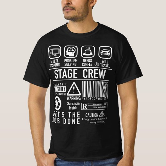 Super Funny Bühne Crew Shirt - Backstage Tech Week (Vorderseite)