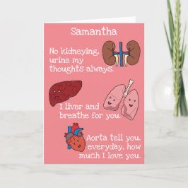 Super Funny Super Punny Anatomy Joke Valentine Feiertagskarte
