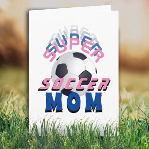 Super-Fußball-Mama-Typografie Sport Muttertag  Karte