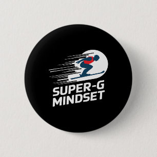 Super G Mindset Alpine Skiing Button
