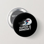 Super G Mindset Alpine Skiing Button (Vorne & Hinten)
