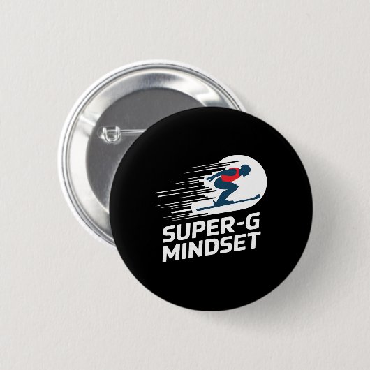 Super G Mindset Alpine Skiing Button (Vorne & Hinten)