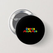 Super Gamer Mutter Unleashed feiert mütterliche Ma Button (Vorne & Hinten)