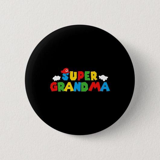 Super Gamer Oma Funny Women Day für Mütter Da Button (Vorderseite)