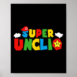 Super Gamer Uncle Funny Celebrate zum Vatertag Poster