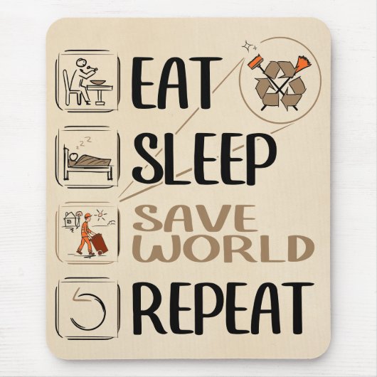 Super Garbageman - Funny Gift for Trashman Mousepad (Vorne)