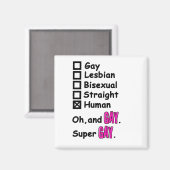 Super Gay Magnet (Vorderseite/Rückseite)