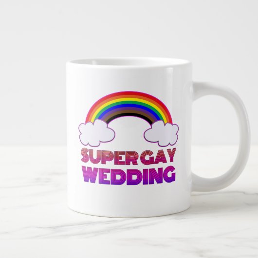 Super Gay Wedding Podcast Tasse (rechts) (Rechts)