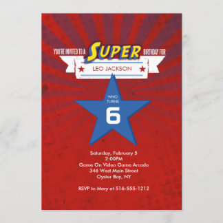 SUPER Geburtstag Einladung