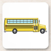 Super gelber Schulbus Untersetzer (Vorderseite)