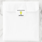 Super Genial? Runder Aufkleber (Tasche)